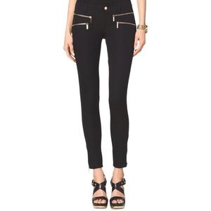 Michael Kors | black & gold zipper dress pants
